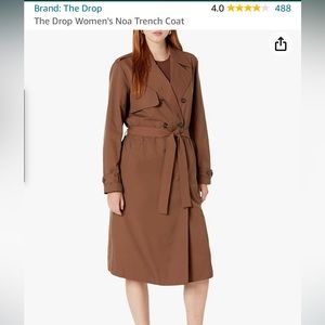 The Drop Women's Noa Trench Coat- coco